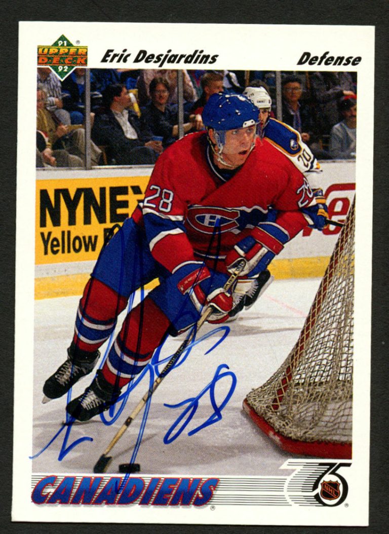 Eric Desjardins #360 signed autograph auto 1991-92 Upper Deck Hockey Card