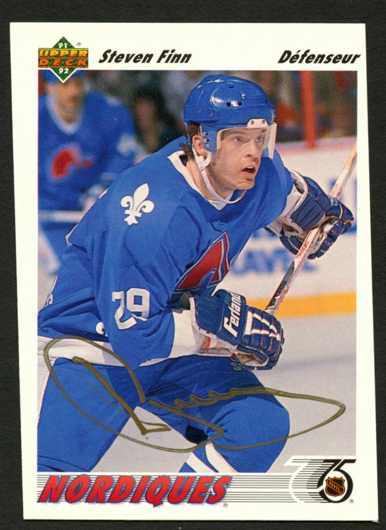 Steven Finn #340 signed autograph auto 1991-92 Upper Deck Hockey Card