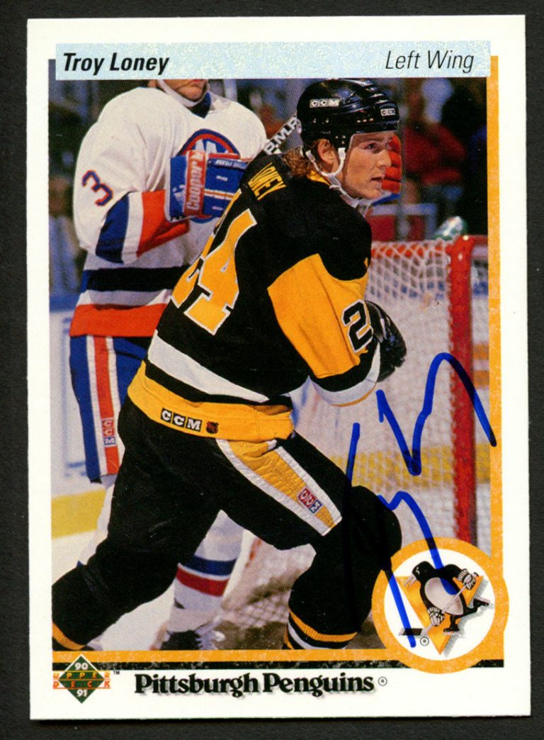 Troy Loney #367 signed autograph auto 1990-91 Upper Deck Hockey Card