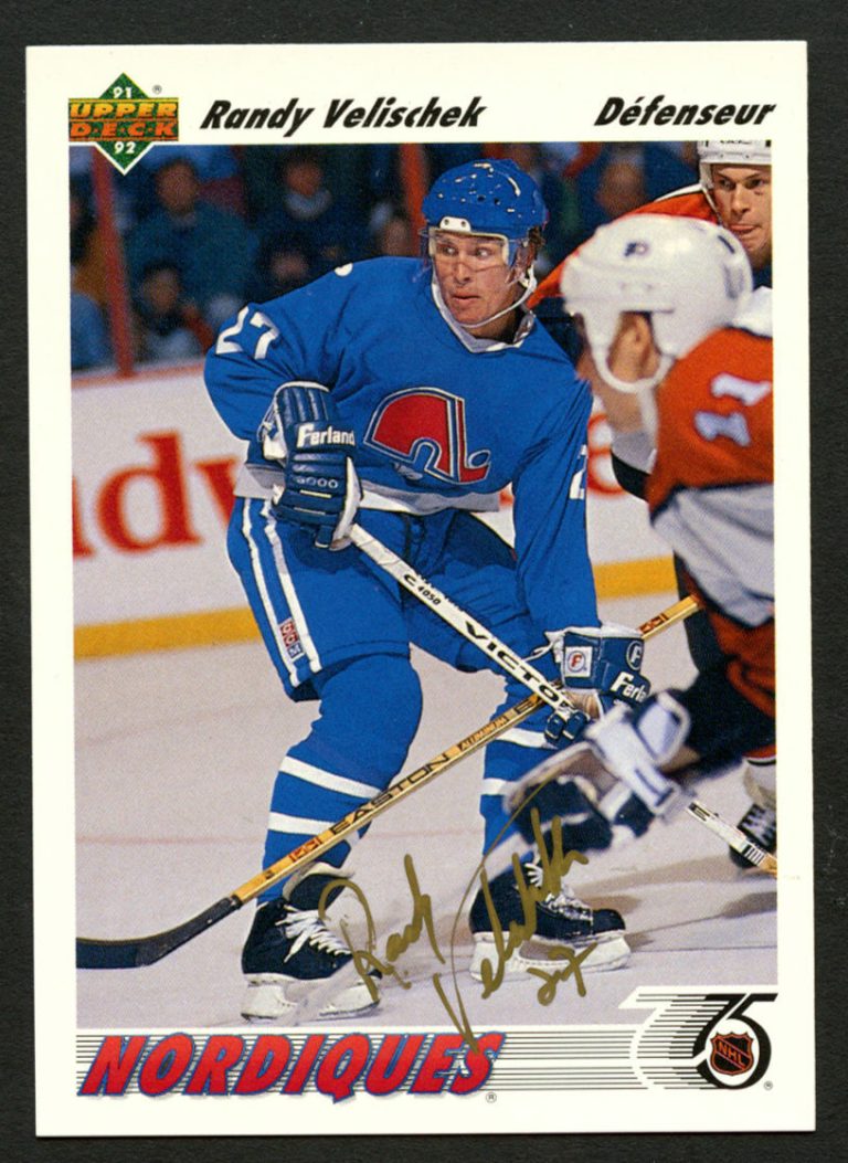 Randy Velischek #484 signed autograph auto 1991-92 Upper Deck Hockey Card