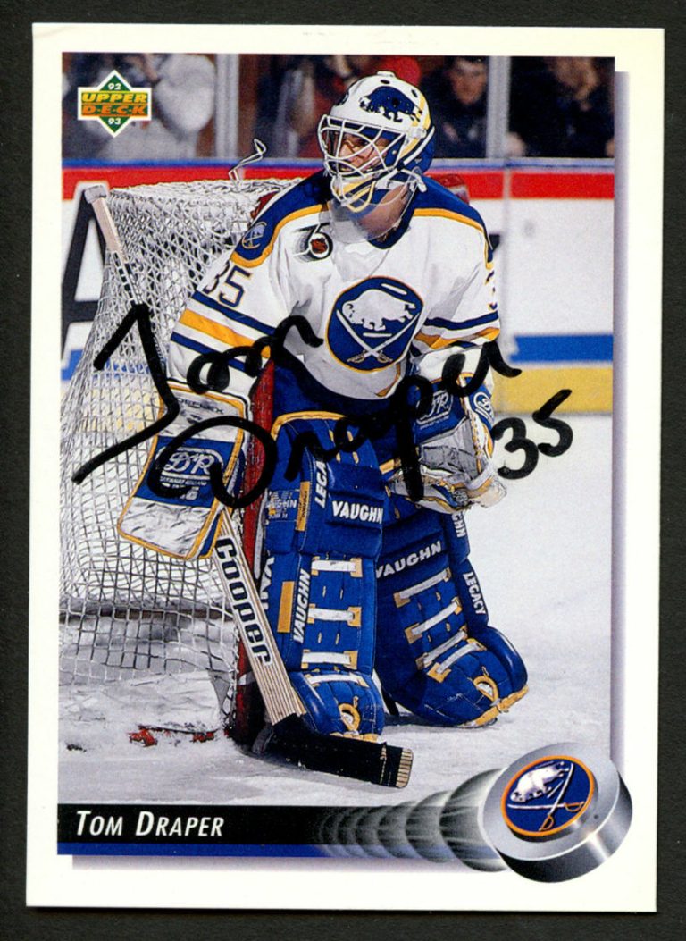 Tom Draper #201 signed autograph auto 1992-93 Upper Deck Hockey Card