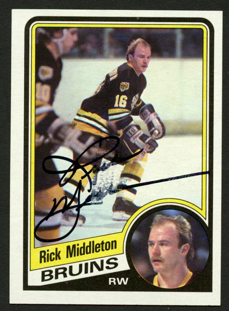 Rick Middleton #8 signed autograph auto 1984-85 Topps Hockey Trading Card