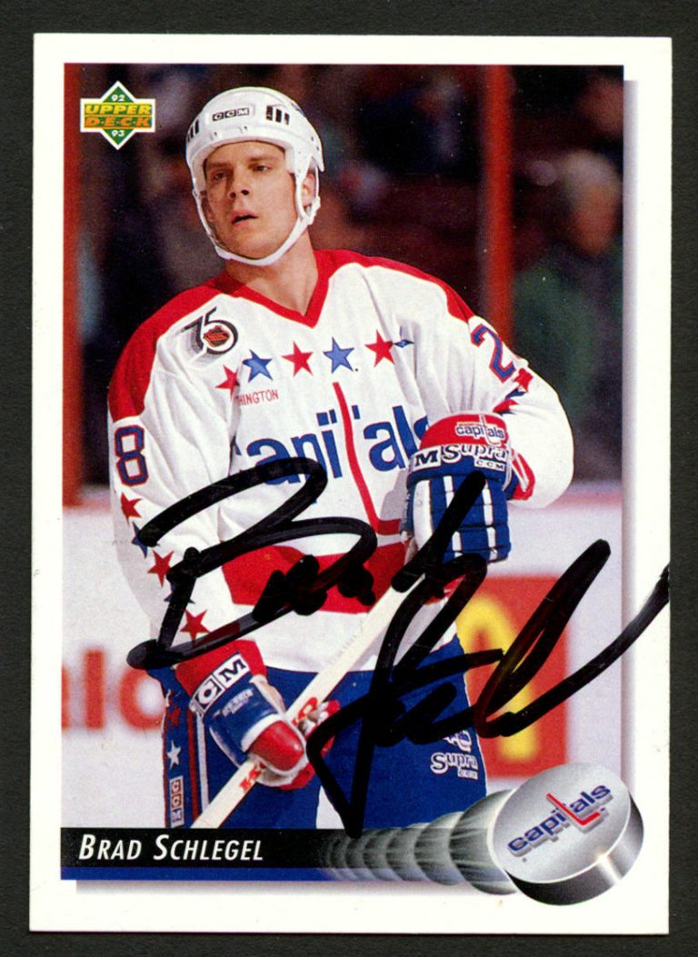 Brad Schlegel #101 signed autograph auto 1992-93 Upper Deck Hockey Card