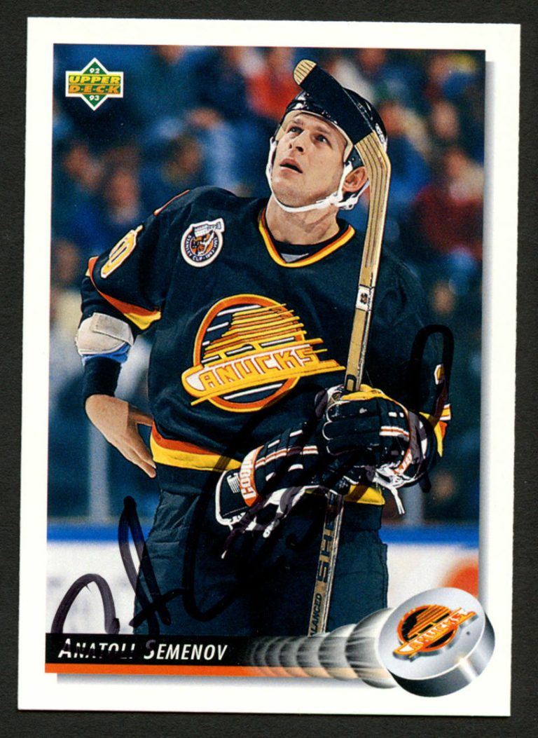 Anatoli Semenov #535 signed autograph auto 1992-93 Upper Deck Hockey Card