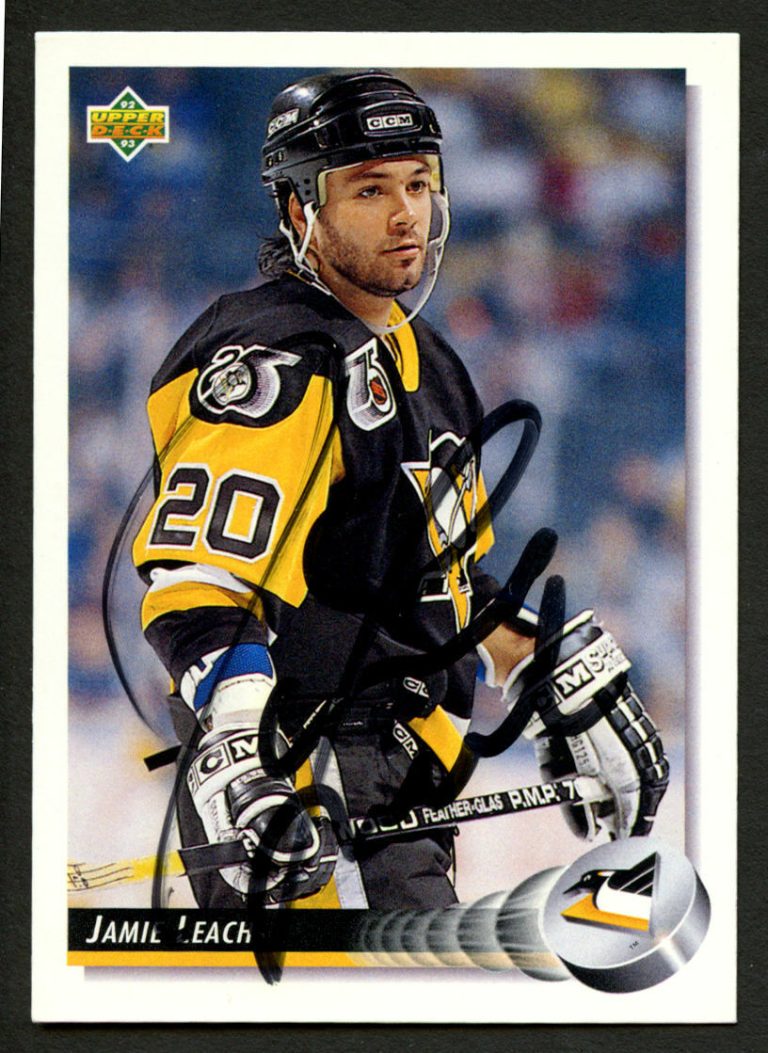 Jamie Leach #168 signed autograph auto 1992-93 Upper Deck Hockey Card