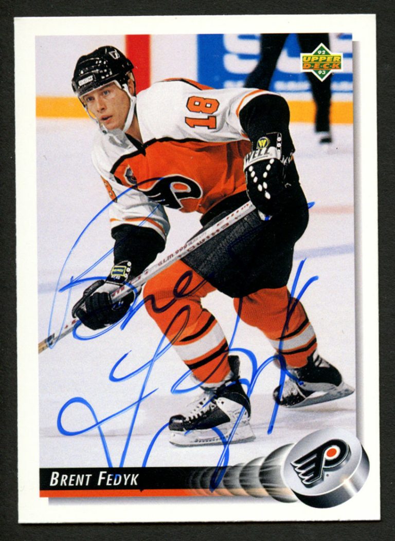 Brent Fedyk #443 signed autograph auto 1992-93 Upper Deck Hockey Card
