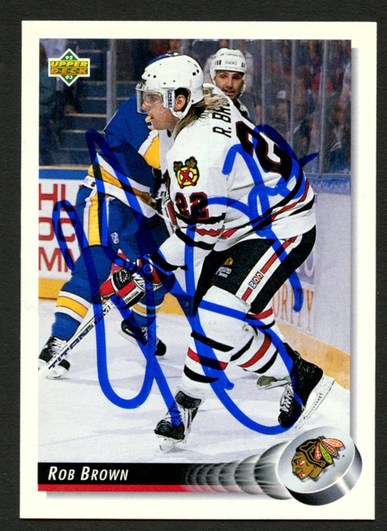 Rob Brown #387 signed autograph auto 1992-93 Upper Deck Hockey Card