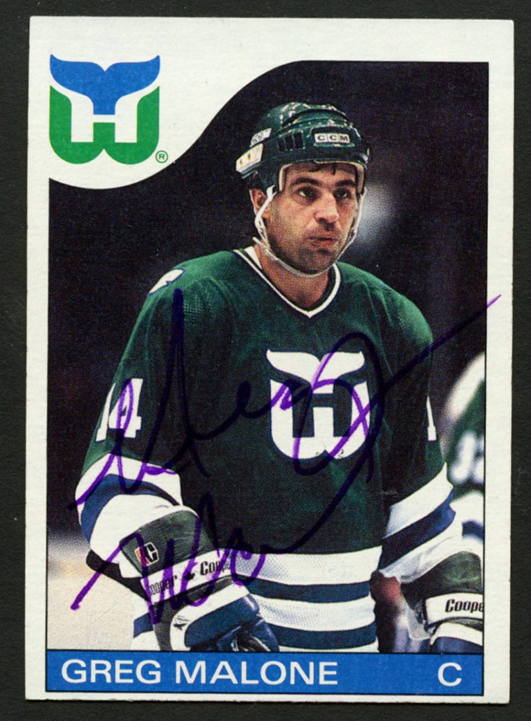 Greg Malone #118 signed autograph auto 1985-86 Topps Hockey Trading Card