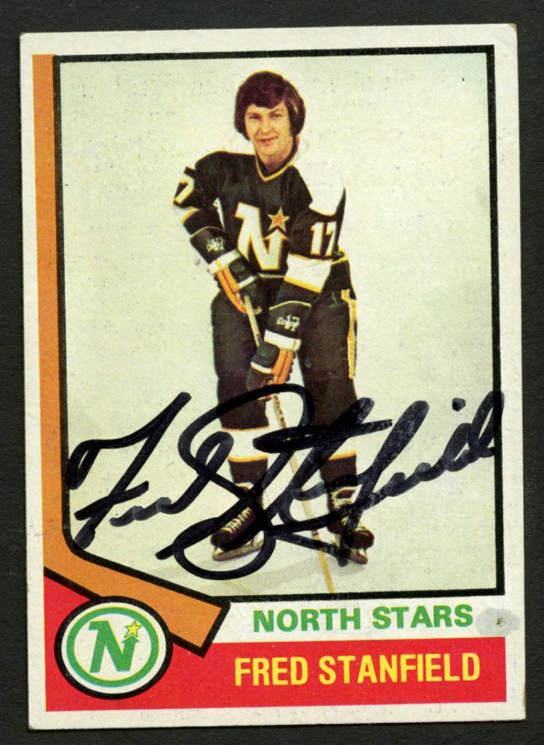 Fred Stanfield #31 signed autograph auto 1974-75 Topps Hockey Trading card
