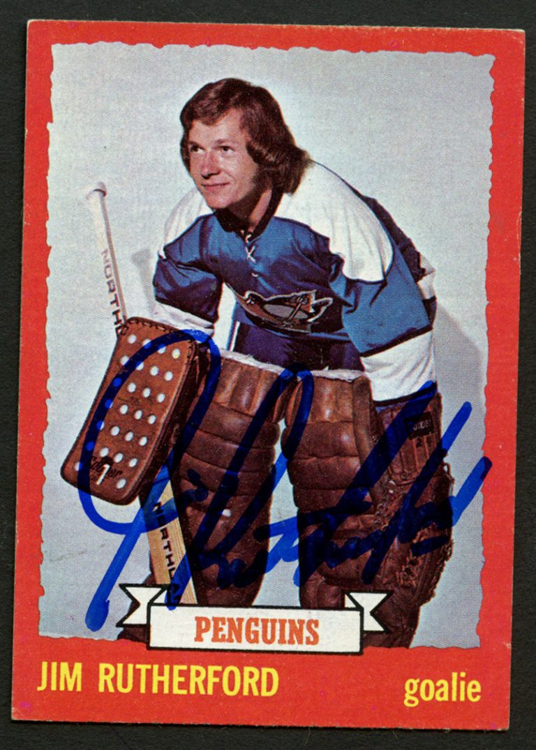 Jim Rutherford #59 signed autograph auto 1973-74 Topps Hockey Trading Card