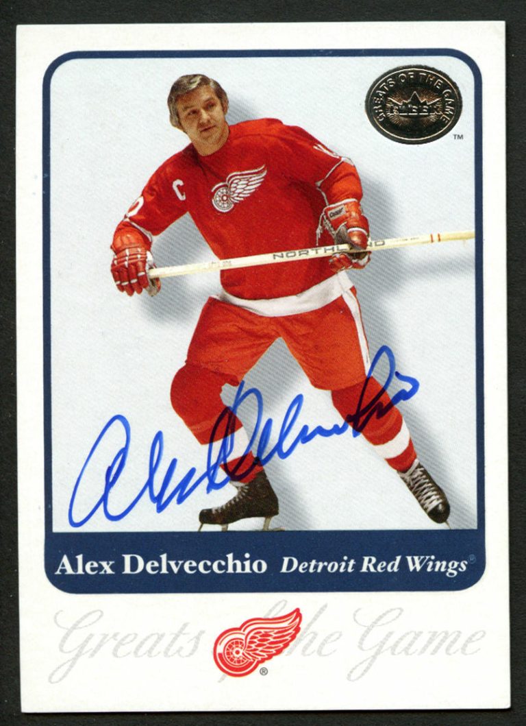 Alex Delvecchio #40 signed autograph 2001 Fleer Hockey Greats of the Game GOTG