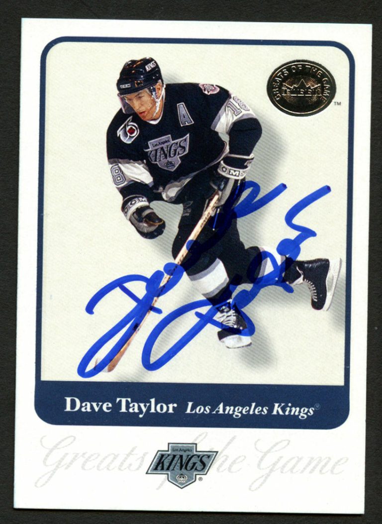 Dave Taylor #61 signed autograph 2001 Fleer Hockey Greats of the Game GOTG