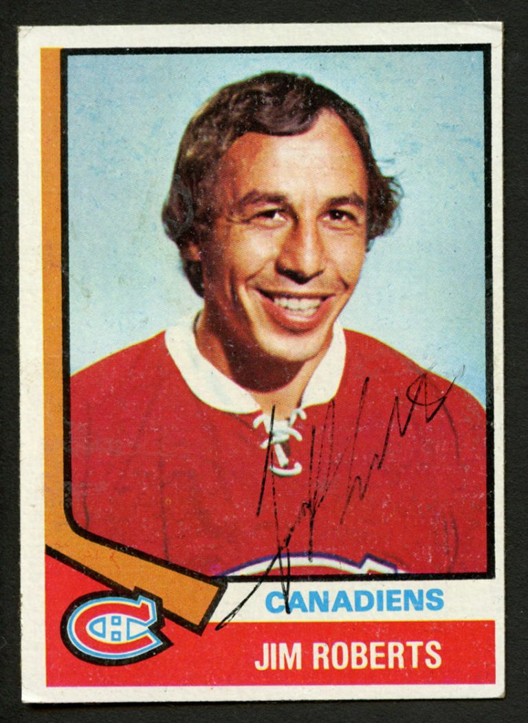 Jim Roberts #78 signed autograph auto 1974-75 Topps Hockey Trading card