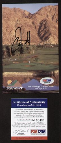 Chris O'Donnell signed autograph PGA West Scorecard PSA