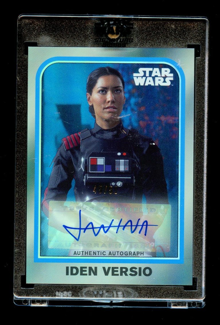 Janina Gavankar as Iden Versio AV-JG auto 2022 Topps Star Wars Signature 45/50