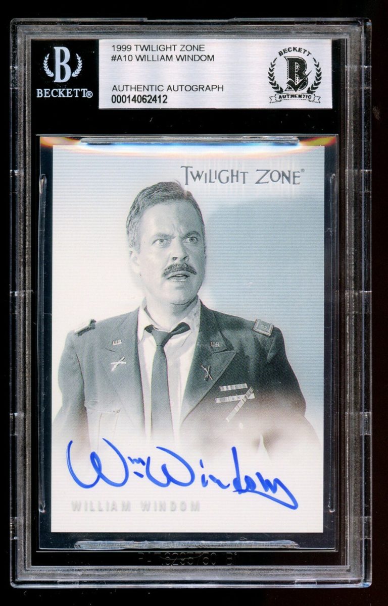 William Widom as The Major #A10 signed autograph auto 1999 Twlight Zone Card BAS
