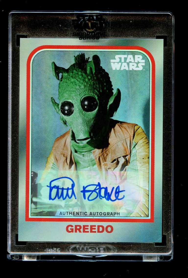 Paul Blake as Greedo AV-PB1 auto signed 2022 Topps Star Wars Signature Series
