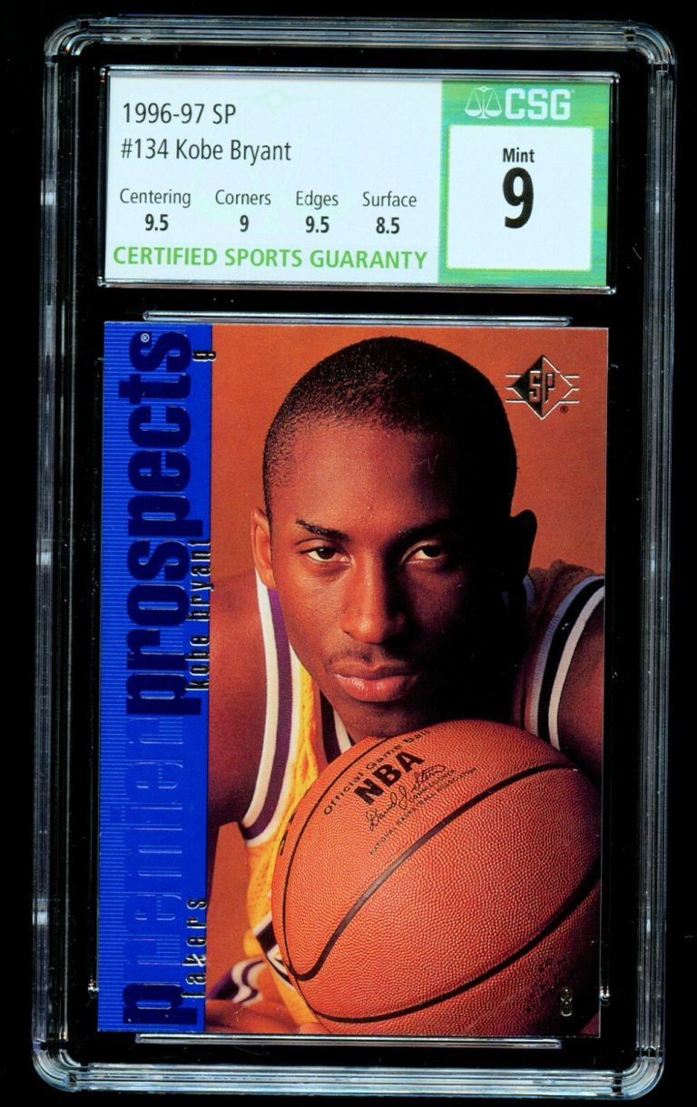 1996-97 SP Kobe Bryant RC #134 CSG 9 Mint Los Angeles Lakers HOF