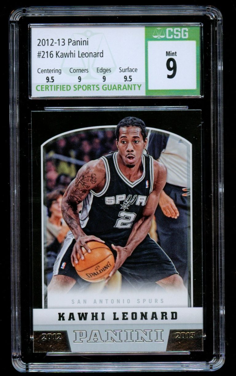 2012-13 Panini Basketball Kawhi Leonard Base RC CSG 9 MINT #216 w/ 2 9.5 Subs