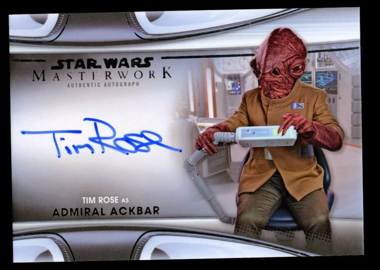 Tim Rose as Admiral Ackbar Autograph 2021 Topps Star Wars Masterwork Auto MWA-TR