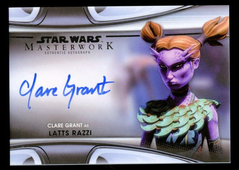 Clare Grant as Latts Razzi Autograph 2021 Topps Star Wars Masterwork Auto