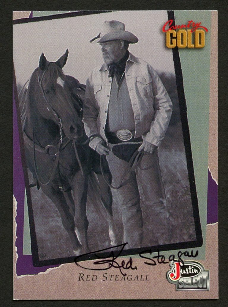 Red Steagall #116 signed autograph auto 1993 Sterling Country Gold Card