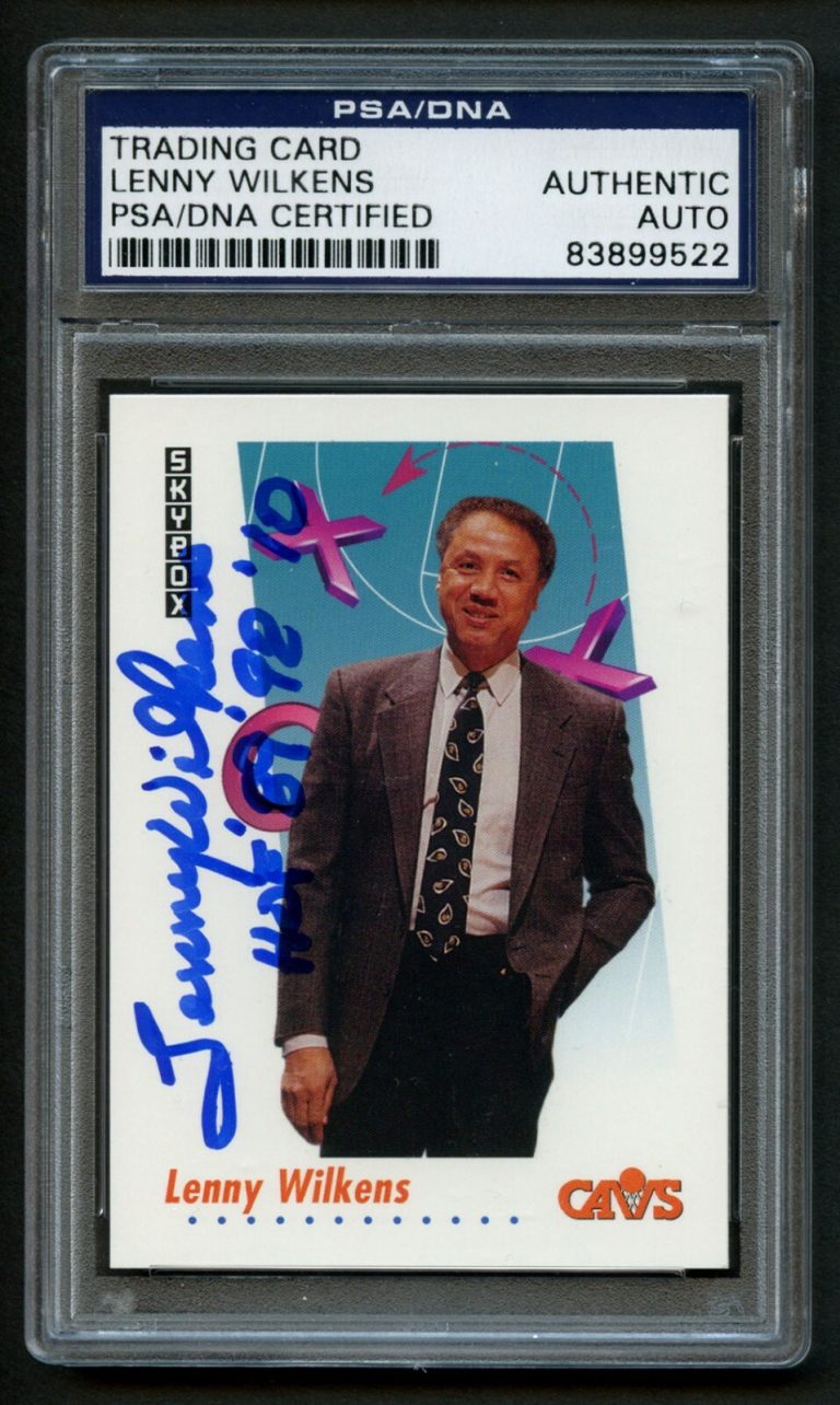 Lenny Wilken signed autograph auto 1992 Sky Box Basketball Coach PSA Slabbed