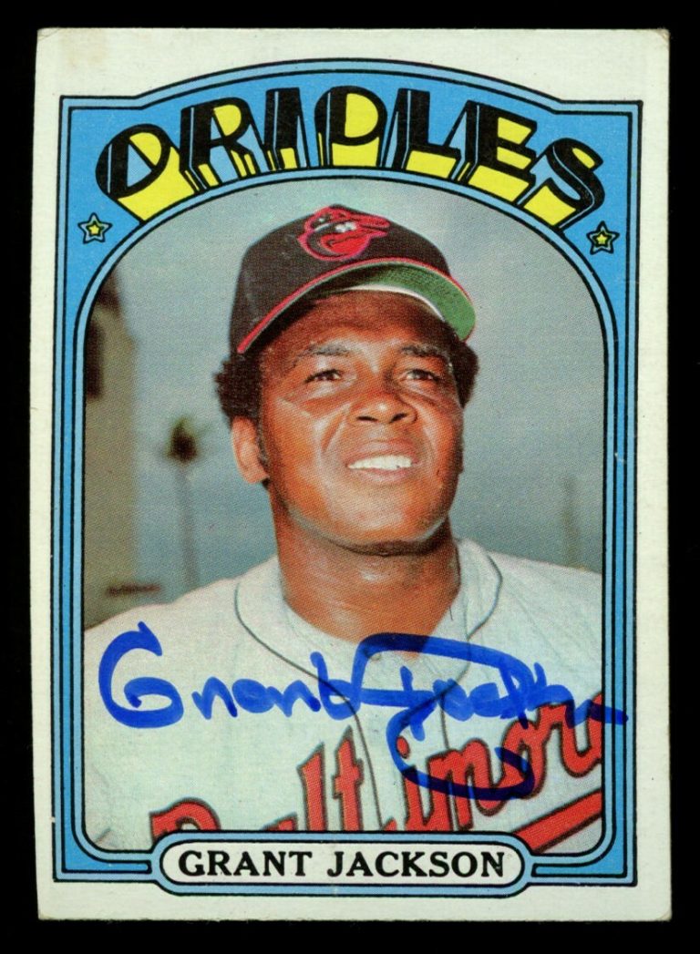 Grant Jackson #212 signed autograph auto 1972 Topps Baseball Trading Card