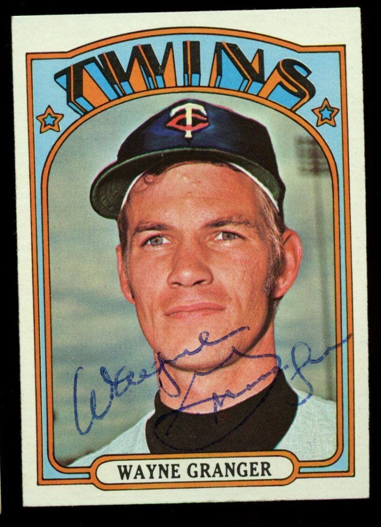 Wayne Granger #545 signed autograph auto 1972 Topps Baseball Trading Card