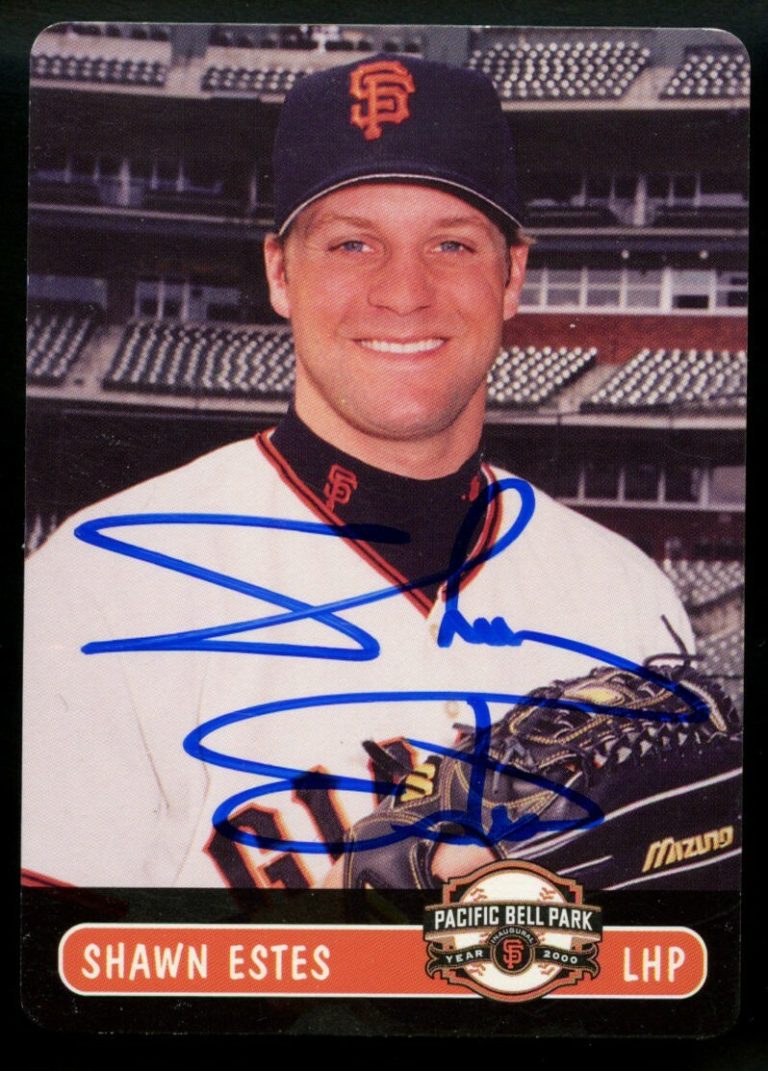 Shawn Estes #9 signed autograph 2000 Keebler SF Giants Baseball Trading Card