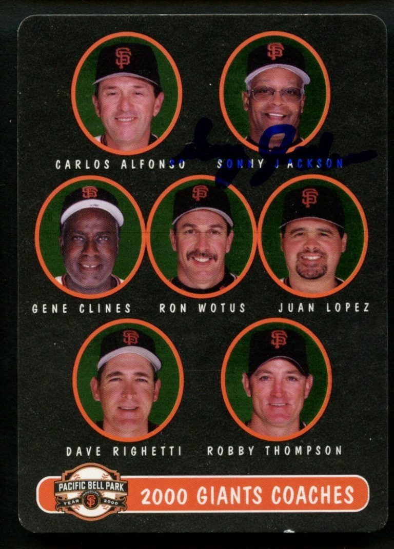 Sonny Jackson #27 signed autograph auto 2000 Keebler SF Giants Baseball Card
