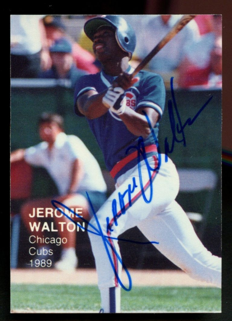 Jerome Walton #2 signed autograph auto 1989 Action Superstars Display Card