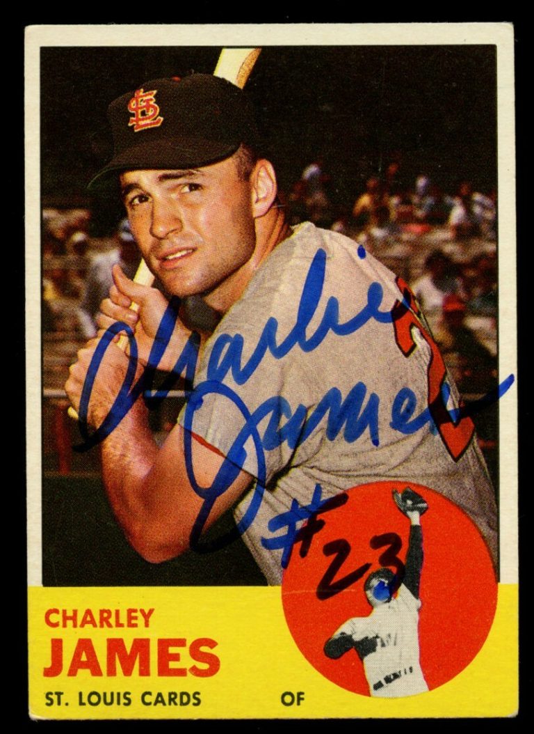 Charley James #83 signed autograph auto 1963 Topps Baseball Trading Card