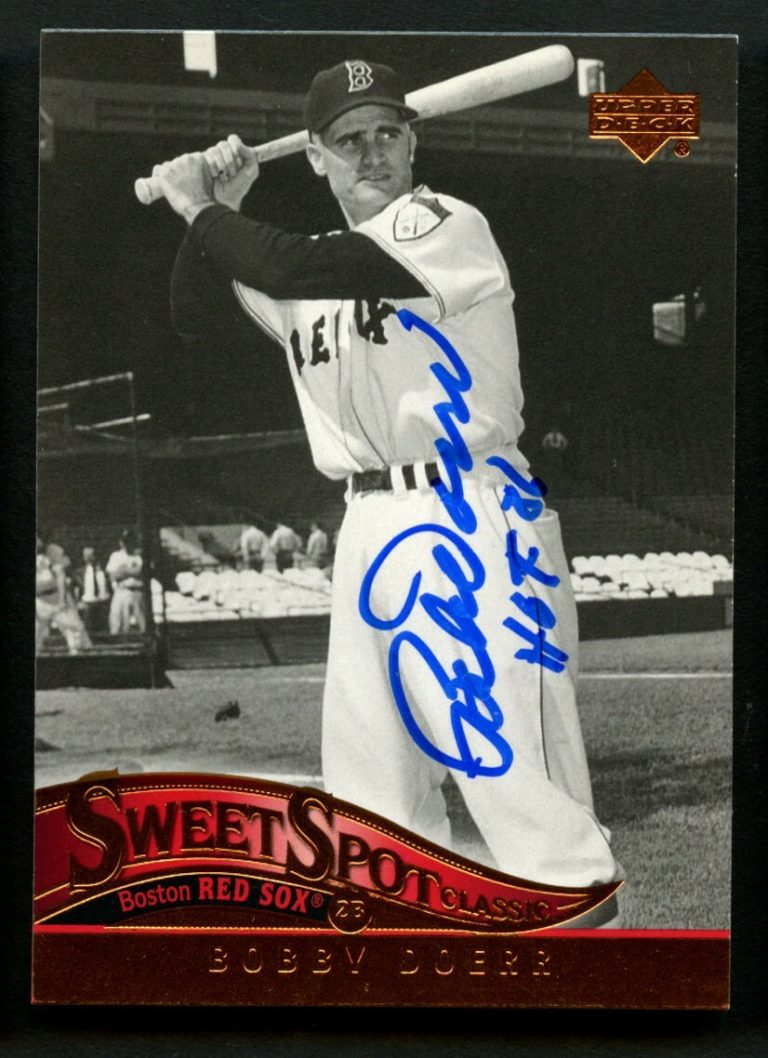 Bobby Doerr #8 signed autograph auto 2005 UD Sweet Spot Classics Baseball Card~