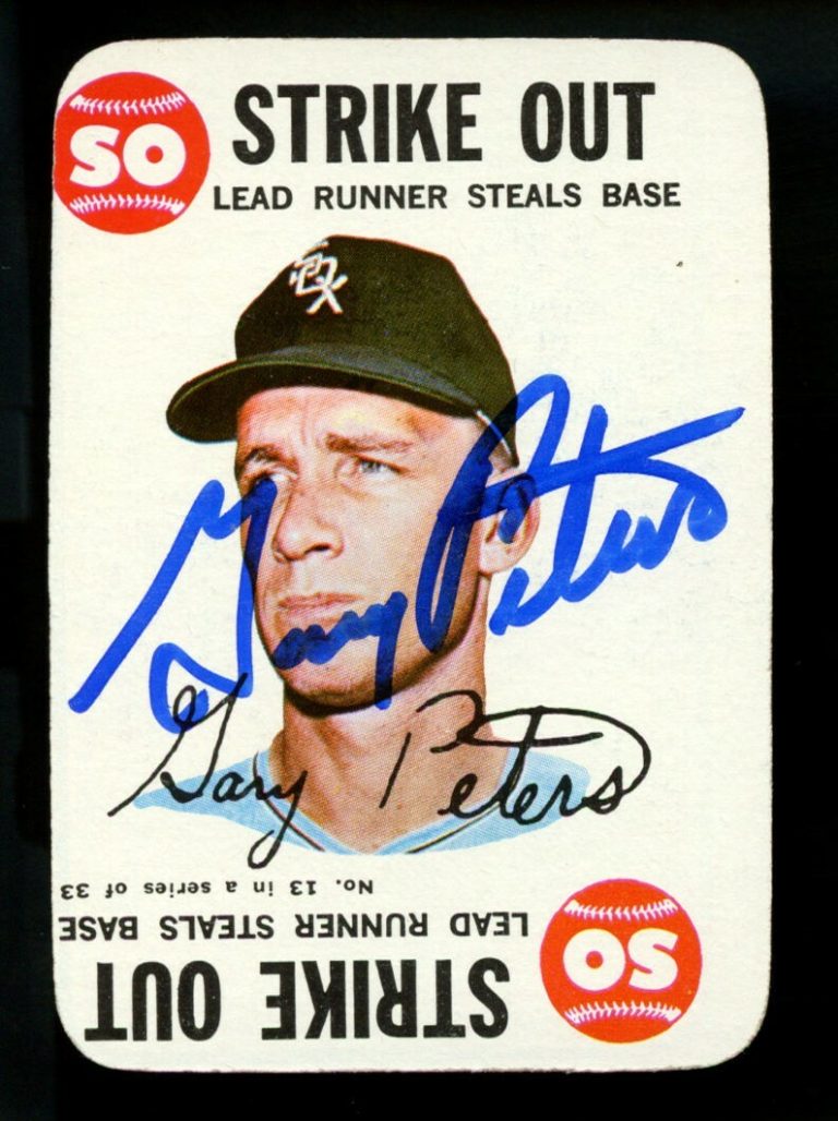 Gary Peters 1968 Topps Game Card 13 of 33 Strike Out Chicago White Sox ~