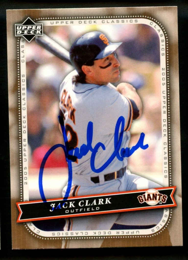 Jack Clark #46 signed autograph auto 2005 Upper Deck Classics Baseball Card