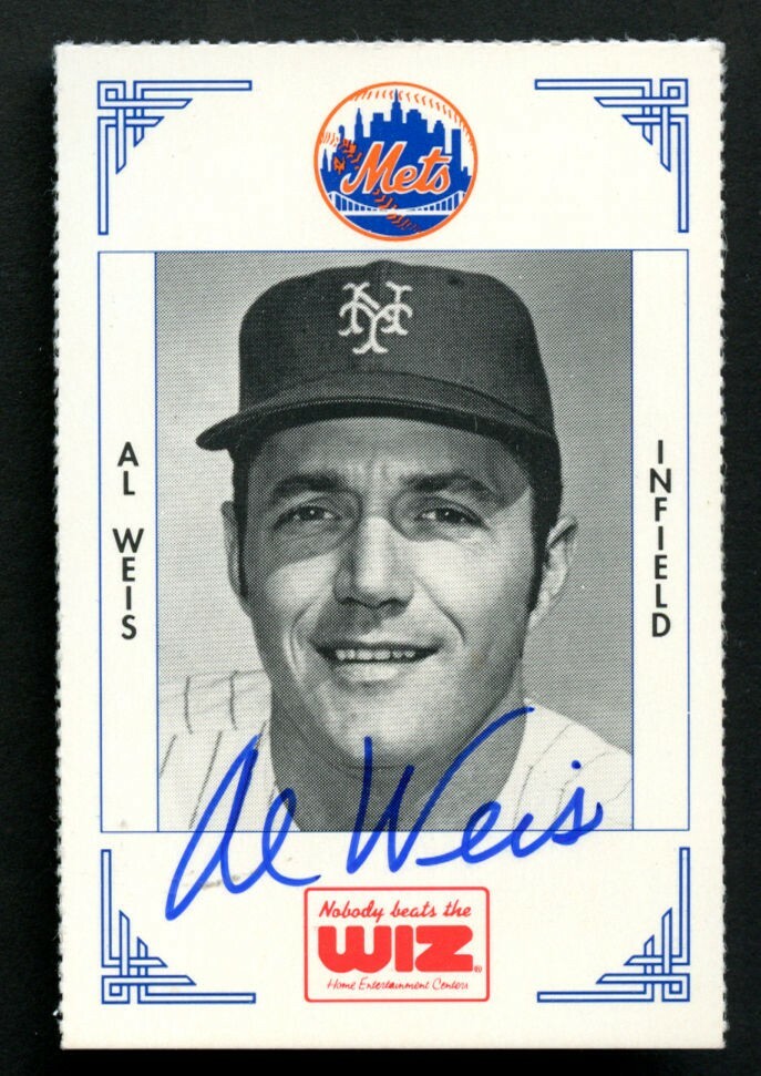 Al Weis #427 signed autograph auto 1991 NY Mets Nobody Beats The WIZ Card ~