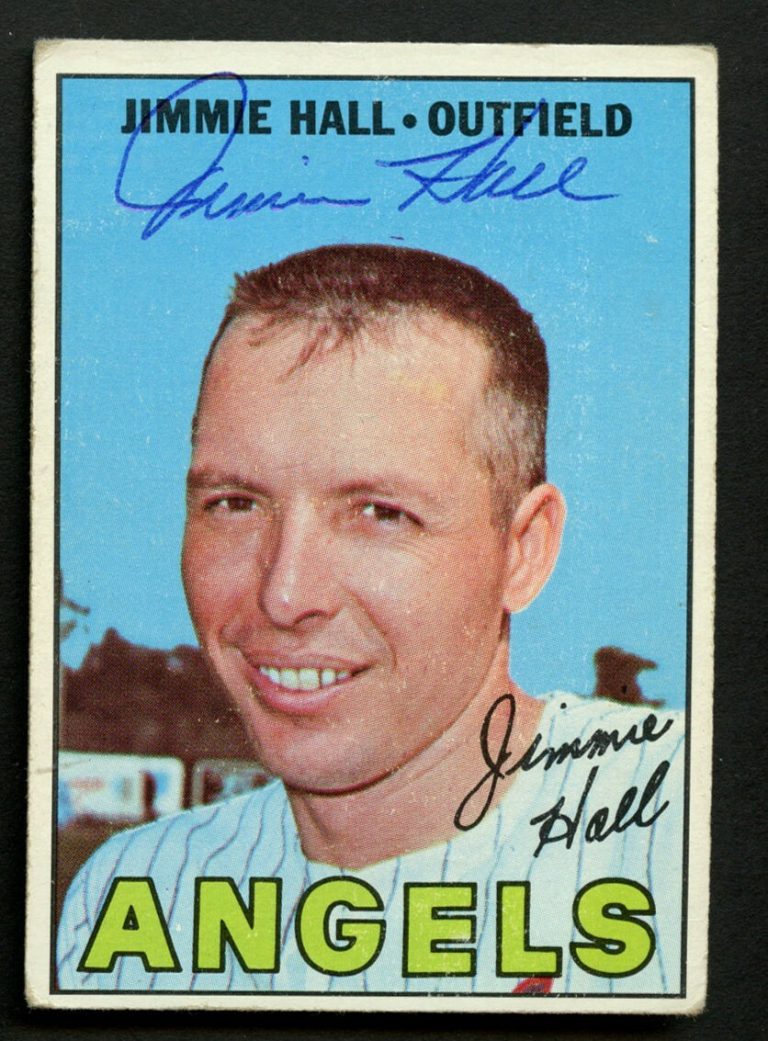 Jimmie Hall #432 signed autograph auto 1967 Topps Baseball Trading Card