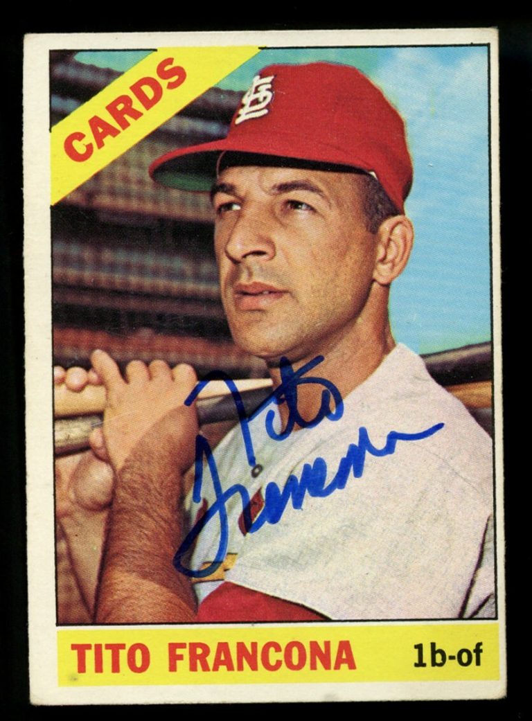 Tito Francona #163 signed autograph auto 1966 Topps Baseball Trading Card