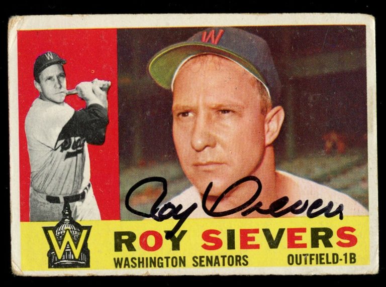 Roy Sievers #25 signed autograph auto 1960 Topps Baseball Trading Card