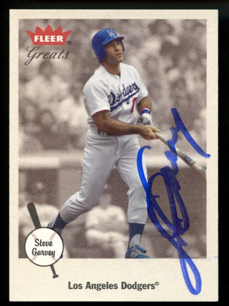 Steve Garvey #49 signed autograph auto 2002 Fleer Greats of the Game Card ~