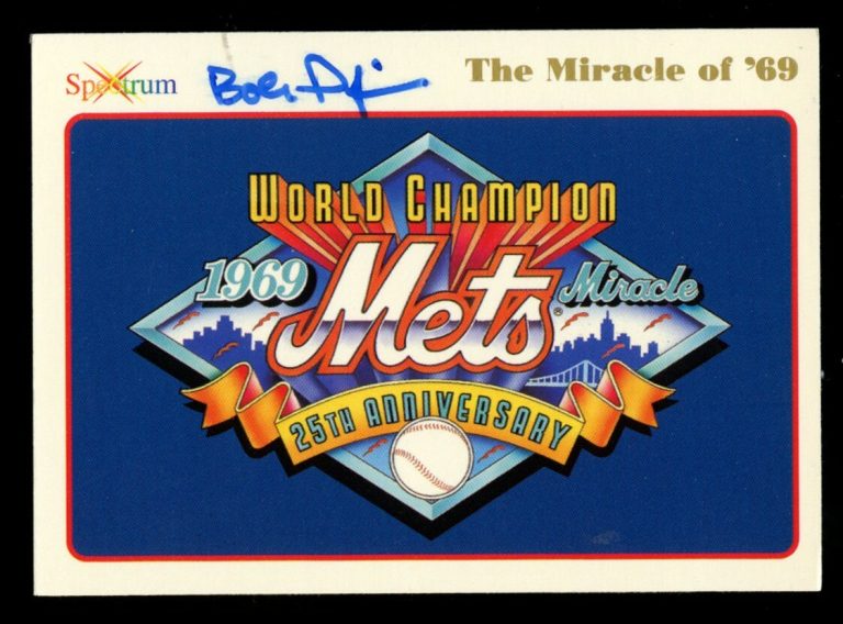 Bob Pfeil #1 signed autograph auto 1994 Spectrum 1969 Miracle Mets Baseball Card
