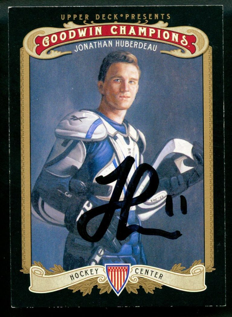Jonathan Huberdeau #91 signed autograph 2012 UD Goodwin Champions Hockey Card