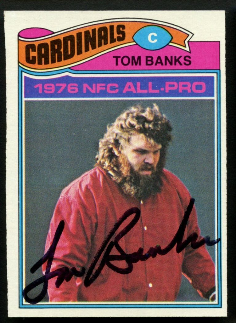 Tom Banks #520 signed autograph auto 1977 Topps Football Trading Card
