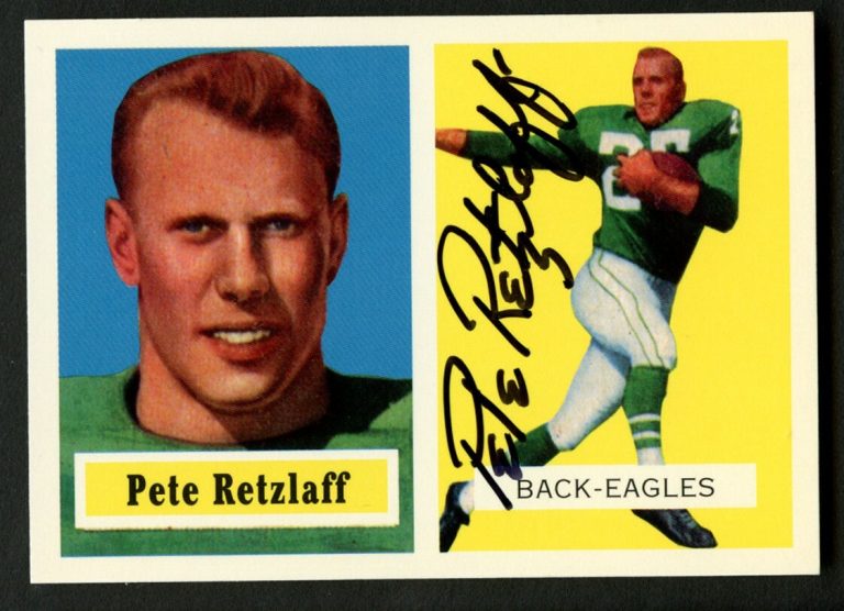 Pete Retzlaff #2 d2020 signed autograph 1994 Topps 1957 Archives Football Card
