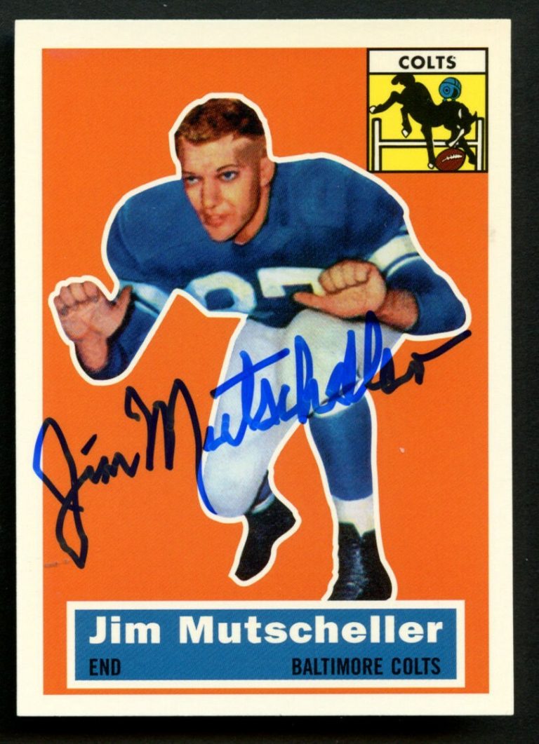 Jim Mutscheller #72 d2015 signed autograph 1994 Topps 1956 Archives Football