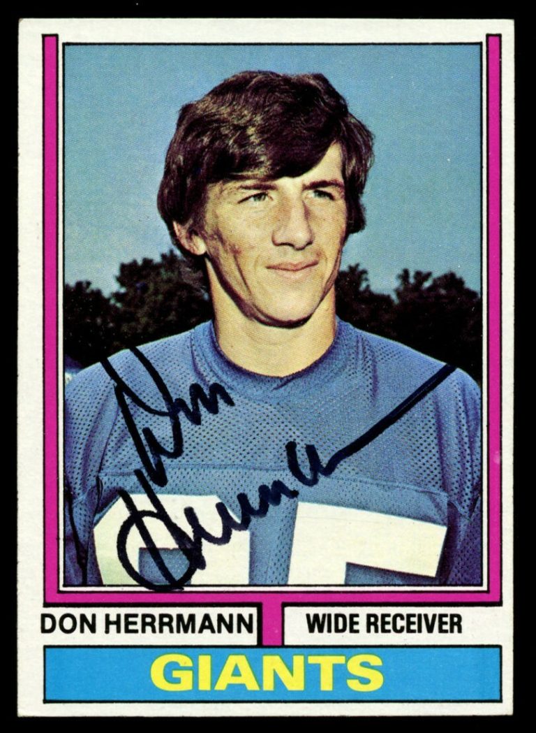 Don Herrmann #481 signed autograph auto 1974 Topps Football Trading Card