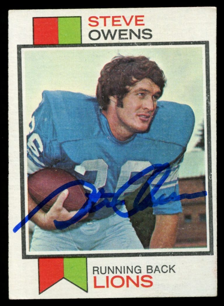 Steve Owens #495 signed autograph auto 1973 Topps Football Trading Card