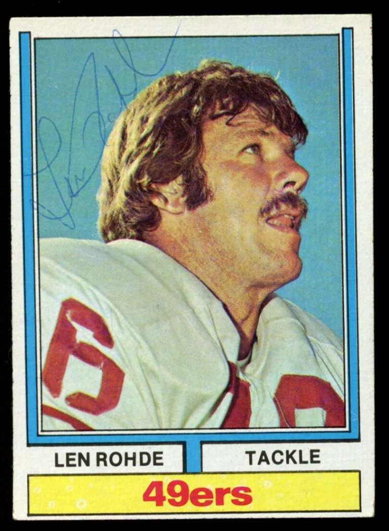 Len Rohde #98 signed autograph auto 1974 Topps Football Trading Card