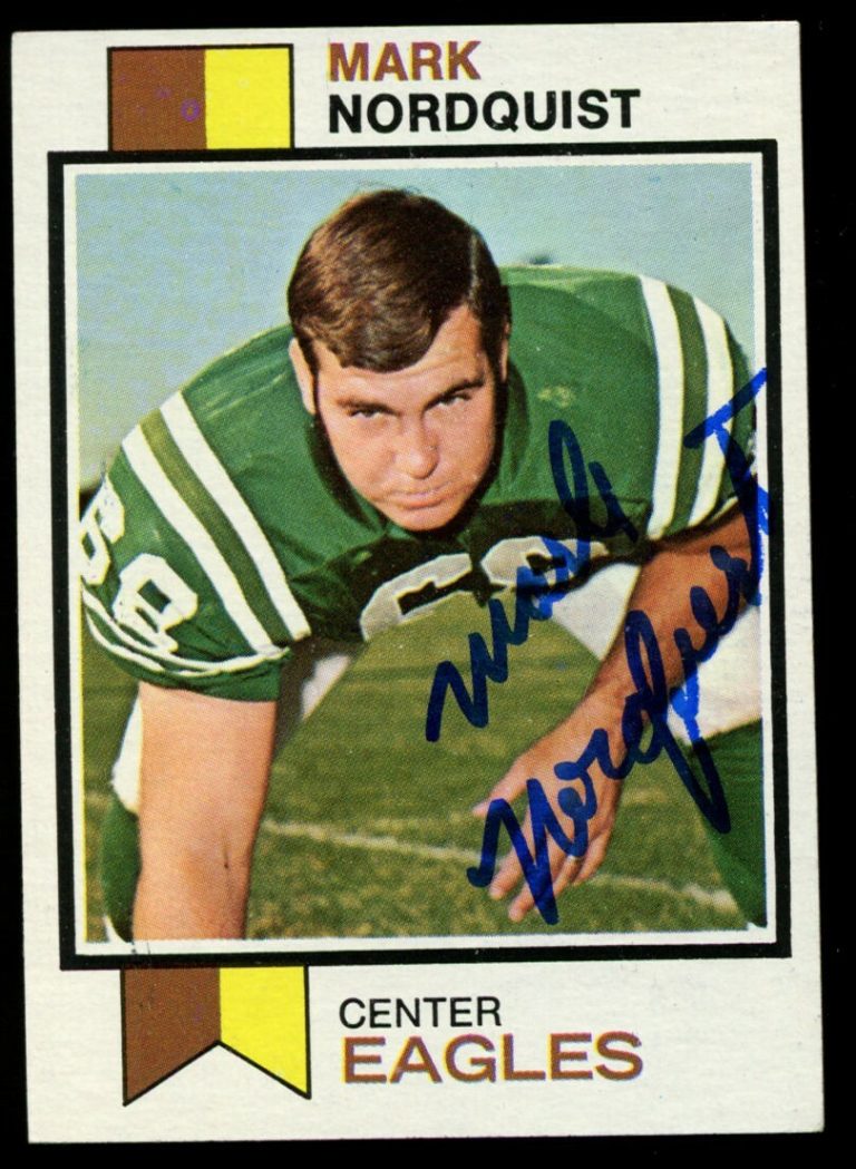 Mark Nordquist #212 signed autograph auto 1973 Topps Football Trading Card